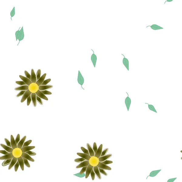 Farbigen Floralen Hintergrund Mit Blumen Vektorillustration — Stockvektor