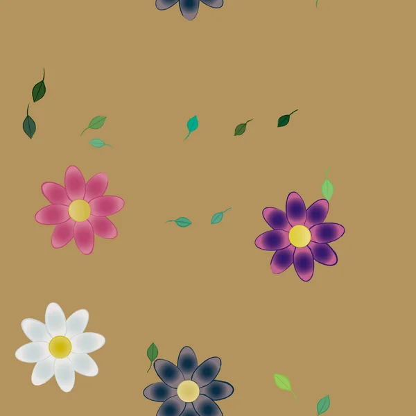 Fondo Floral Color Flores Vector Ilustración — Vector de stock