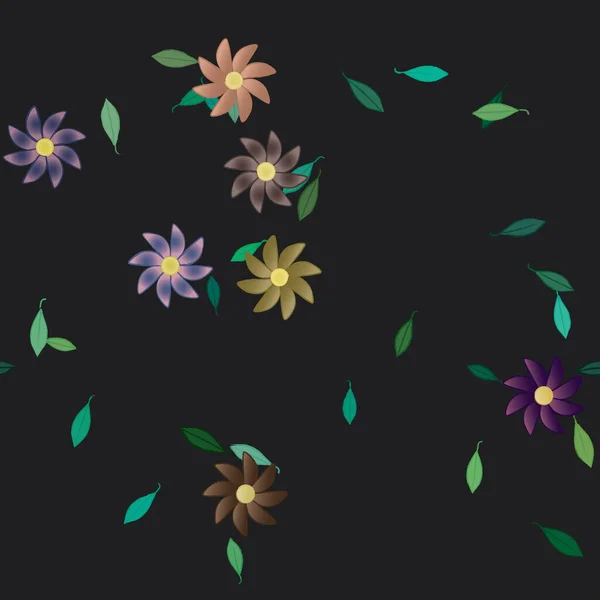 Fond Floral Coloré Illustration Vectorielle Fleurs — Image vectorielle