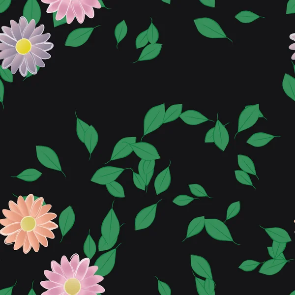 Farbigen Floralen Hintergrund Blumen Vektor Illustration — Stockvektor