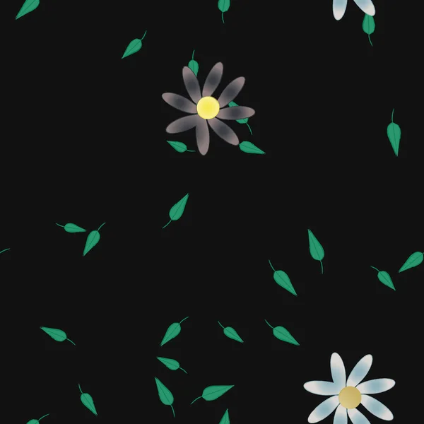 花の葉 花の壁紙 ベクトルイラスト — ストックベクタ