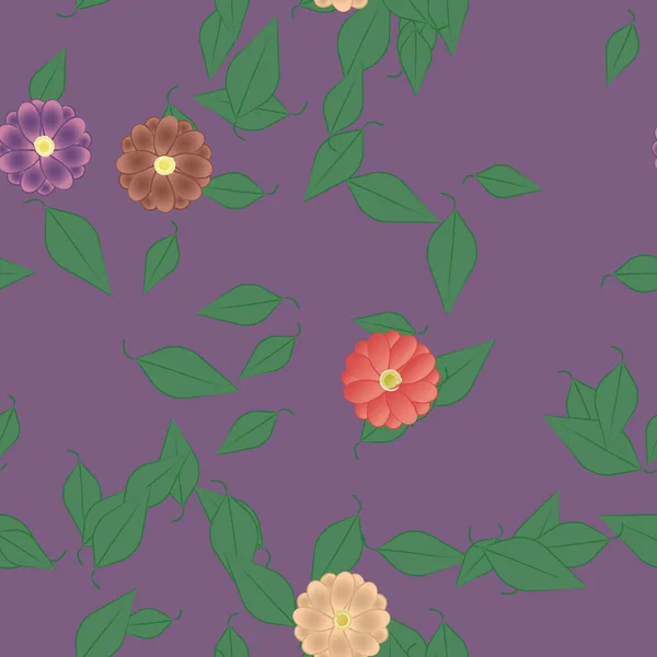 Fondo Floral Color Flores Vector Ilustración — Vector de stock