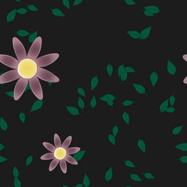 Rgad Blommig Bakgrund Blommor Vektor Illustration — Stock vektor