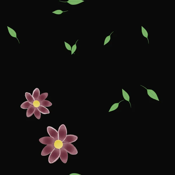 Fondo Floral Color Flores Vector Ilustración — Vector de stock