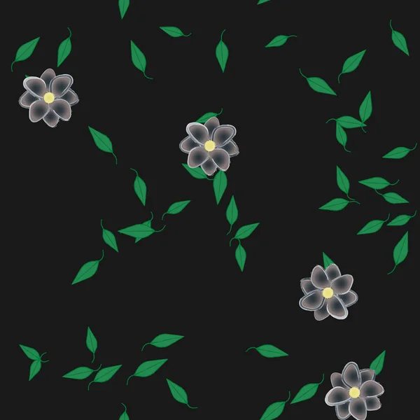 Fleurs Fleur Papier Peint Feuille Fleur Illustration Vectorielle — Image vectorielle