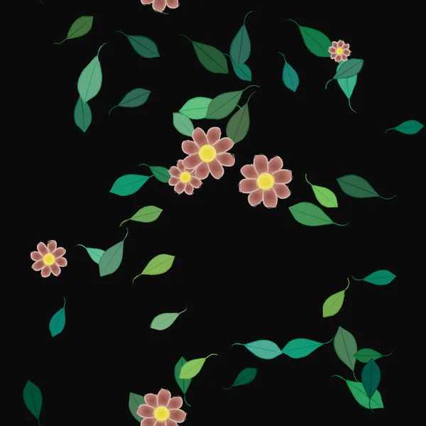 Fleurs Été Fond Illustration Vectorielle — Image vectorielle