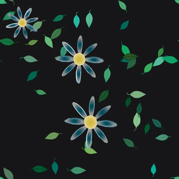 Farbigen Floralen Hintergrund Mit Blumen Vektorillustration — Stockvektor