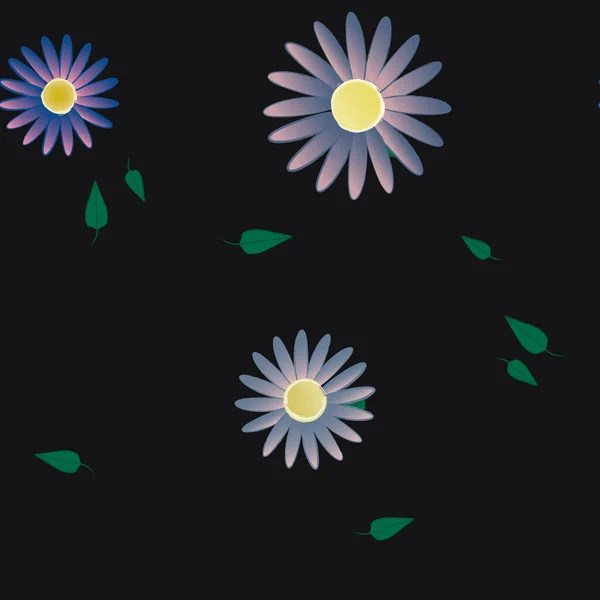 Fleurs Été Fond Illustration Vectorielle — Image vectorielle