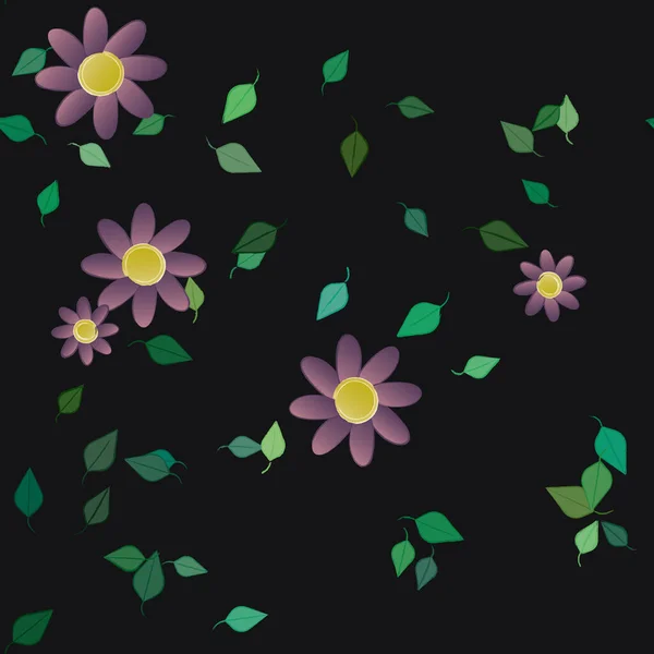 Színes Virágos Háttér Virágokkal Vektor Illusztráció — Stock Vector