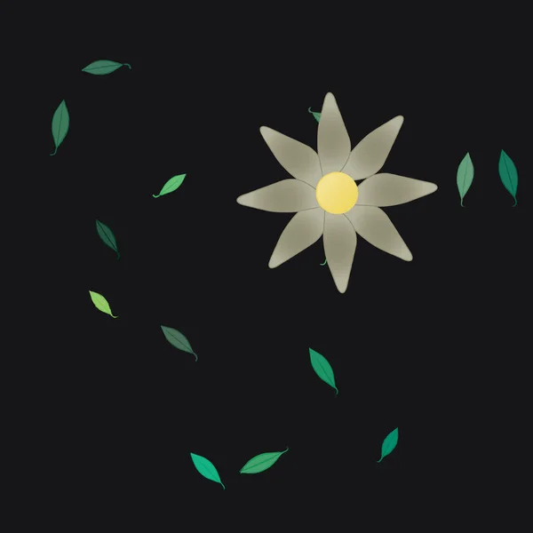 Flores Botánicas Fondo Ilustración Vectorial — Archivo Imágenes Vectoriales