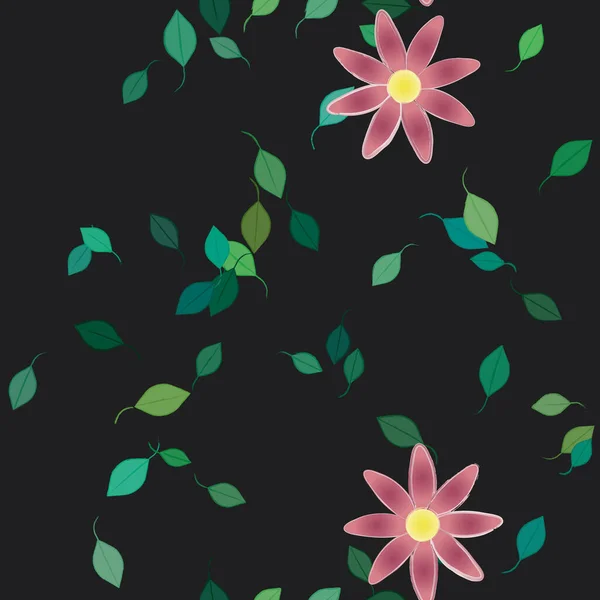 Fundo Floral Colorido Flores Ilustração Vetorial —  Vetores de Stock