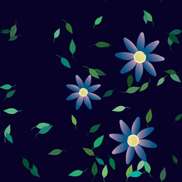Λουλούδια Ανθίζουν Ταπετσαρία Διανυσματική Απεικόνιση — Διανυσματικό Αρχείο