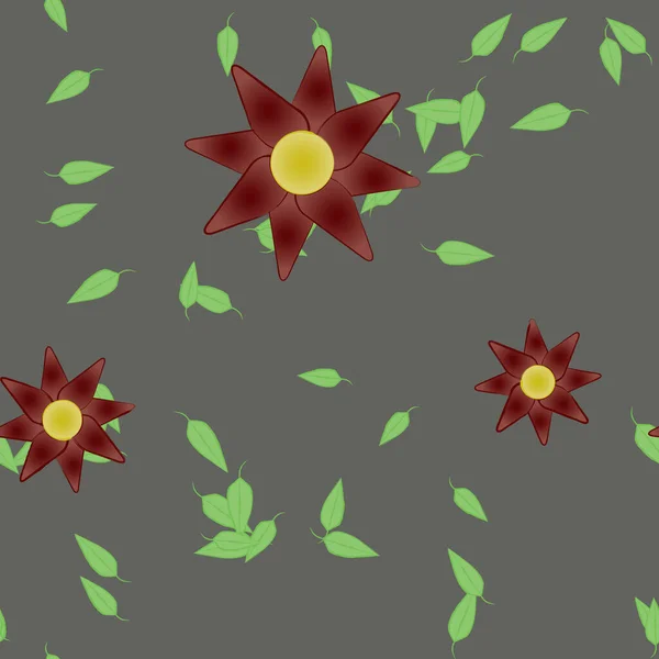 Çiçek Yaprakları Çiçekler Duvar Kağıtları Vektör Illüstrasyonları — Stok Vektör
