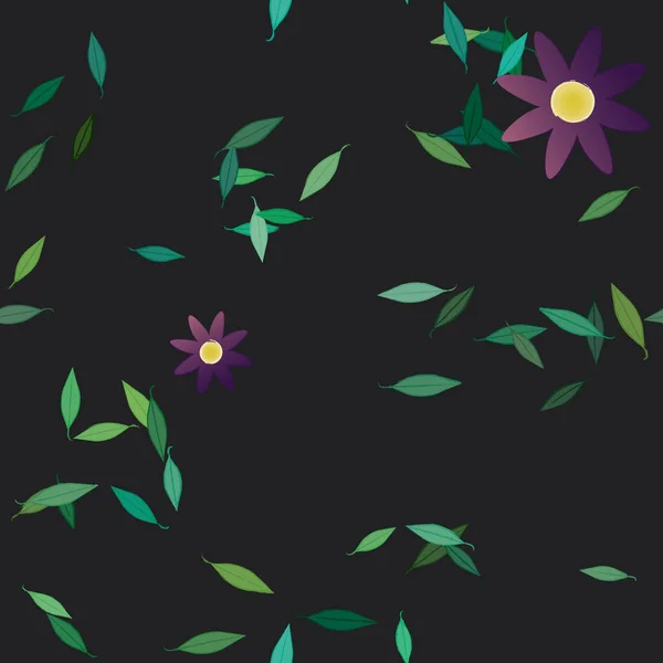 Farbigen Floralen Hintergrund Mit Blumen Vektorillustration — Stockvektor