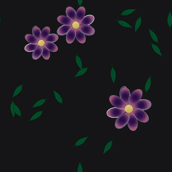 Botanické Květiny Květinové Tapety Vektorové Ilustrace — Stockový vektor