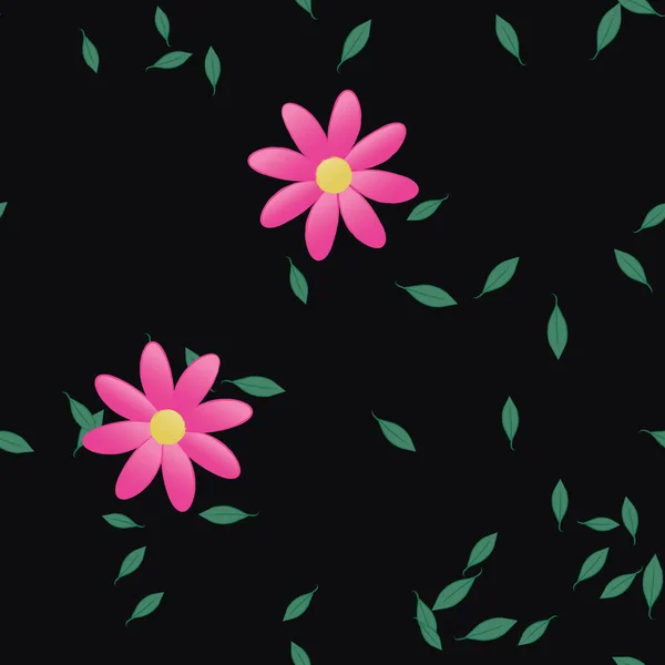 Fundo Floral Colorido Flores Ilustração Vetorial — Vetor de Stock