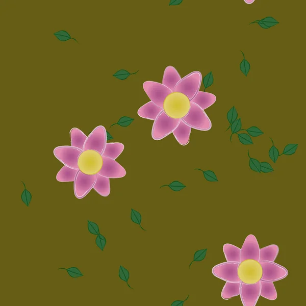 Botaniska Blommor Bakgrund Vektor Illustration — Stock vektor