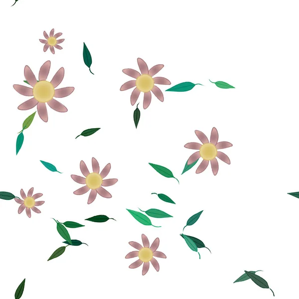 Blumen Blühen Tapete Vektorillustration — Stockvektor