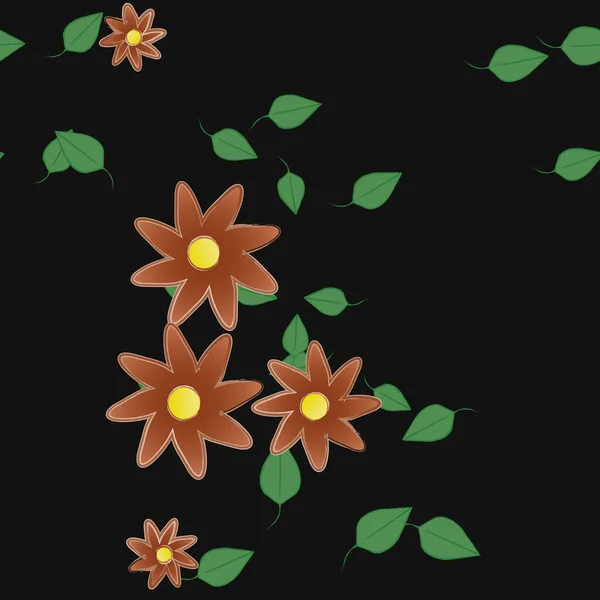 Farbigen Floralen Hintergrund Blumen Vektor Illustration — Stockvektor