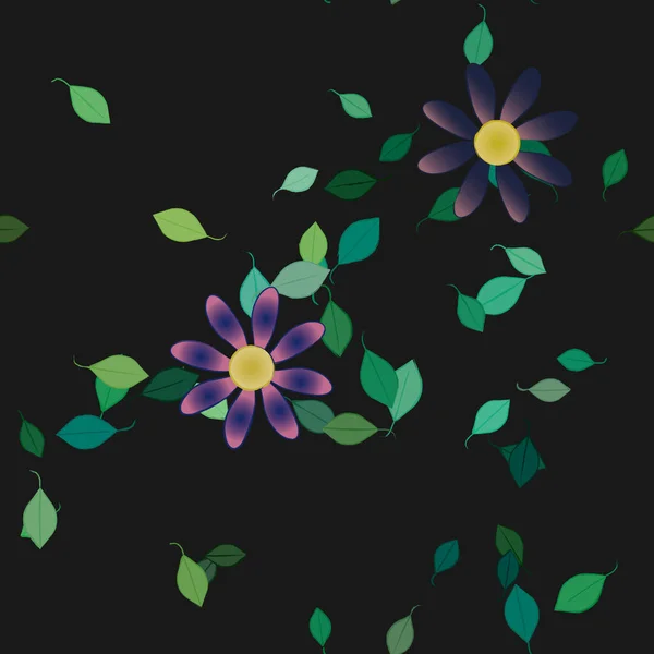 Farbigen Floralen Hintergrund Blumen Vektor Illustration — Stockvektor