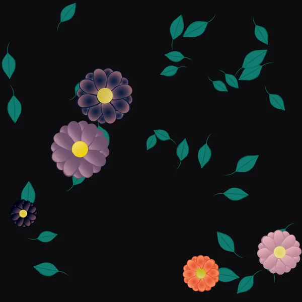 Fleurs Printemps Fond Illustration Vectorielle — Image vectorielle