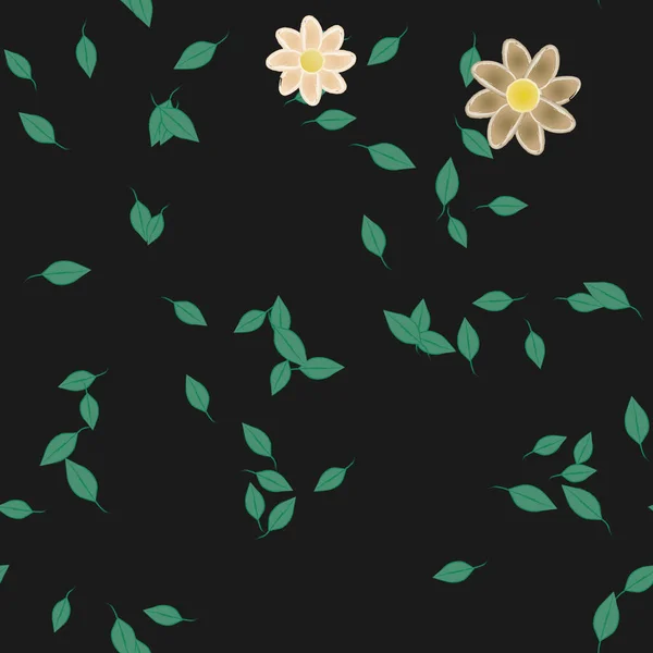 Fundo Floral Colorido Flores Ilustração Vetorial — Vetor de Stock