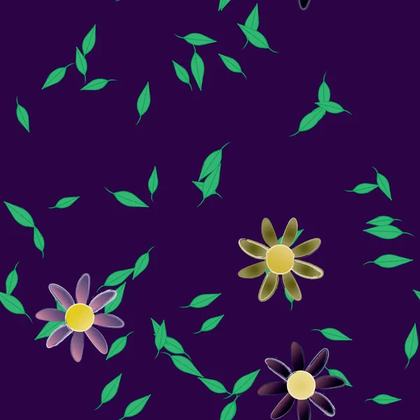 夏の花の背景ベクトルイラスト — ストックベクタ