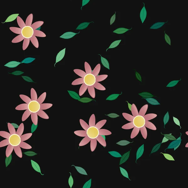 Sommer Blumen Hintergrund Vektor Illustration — Stockvektor