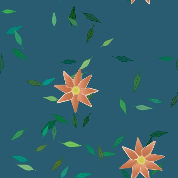 Fleurs Fleur Papier Peint Feuille Fleur Illustration Vectorielle — Image vectorielle