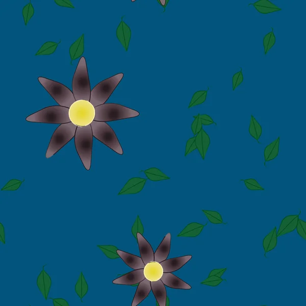 Farbigen Floralen Hintergrund Blumen Vektor Illustration — Stockvektor