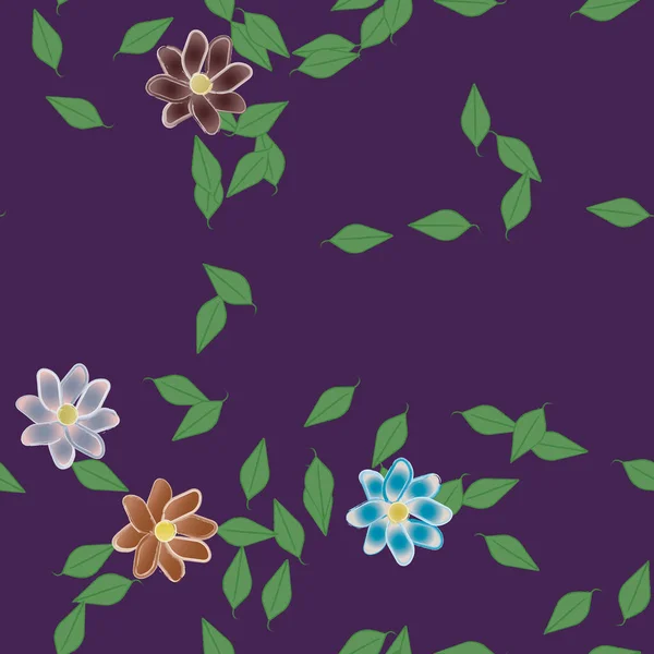 Farbigen Floralen Hintergrund Mit Blumen Vektorillustration — Stockvektor