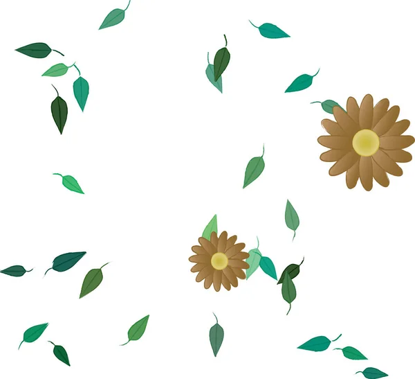 Sommer Blumen Hintergrund Vektor Illustration — Stockvektor