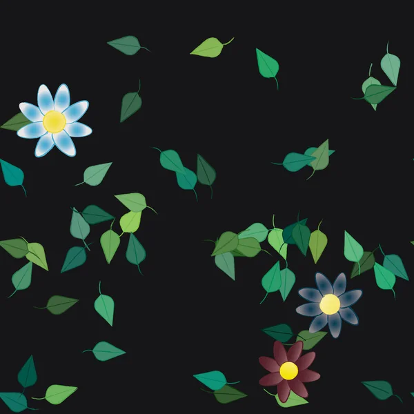 Fundo Floral Colorido Flores Ilustração Vetorial — Vetor de Stock