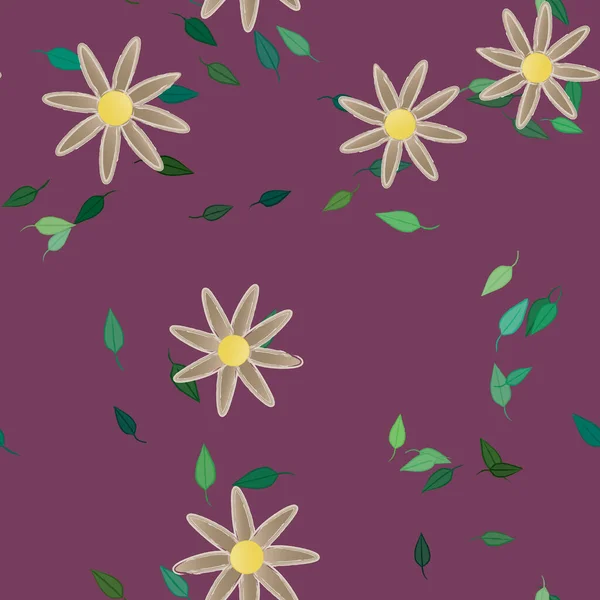 Frühling Blumen Hintergrund Vektor Illustration — Stockvektor