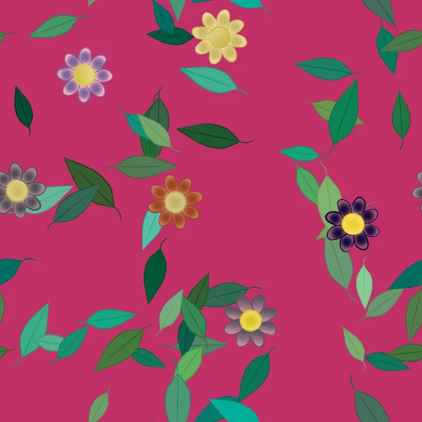 Farbigen Floralen Hintergrund Blumen Vektor Illustration — Stockvektor