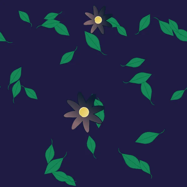 Bloesem Gebladerte Bloemen Bloei Behang Vector Illustratie — Stockvector