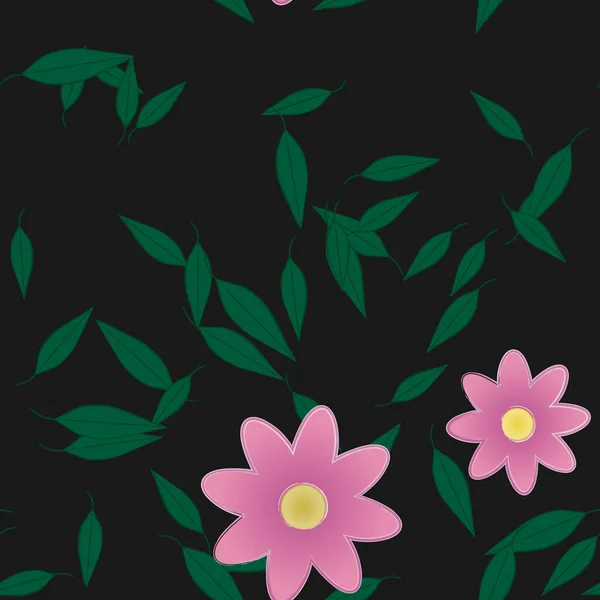 Fleurs Été Fond Illustration Vectorielle — Image vectorielle