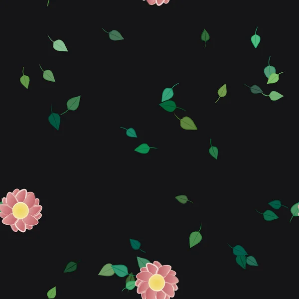 Flores Botánicas Fondo Ilustración Vectorial — Vector de stock