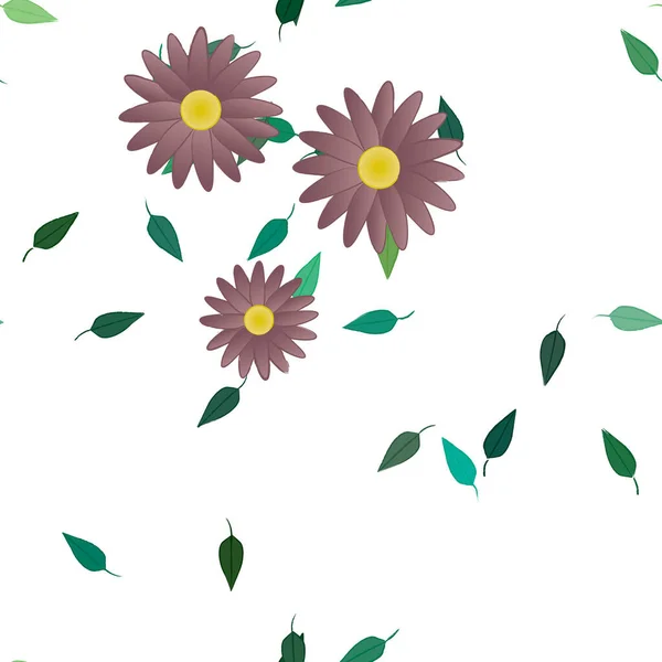 Botanische Blumen Hintergrund Vektorillustration — Stockvektor