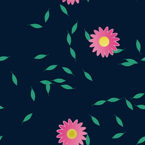 Fondo Floral Color Con Flores Ilustración Vectorial — Vector de stock