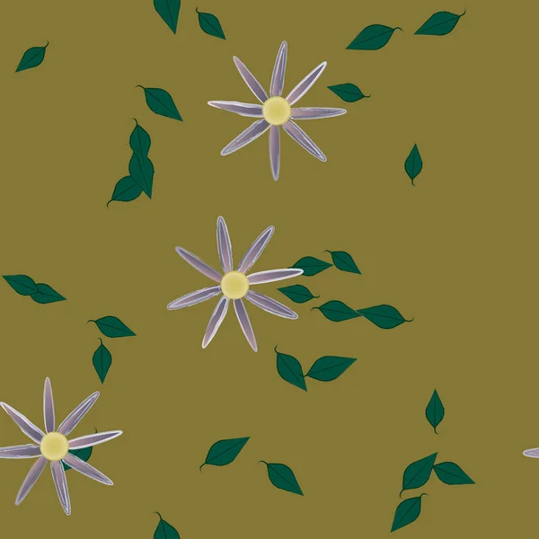 Fleurs Fleur Papier Peint Feuille Fleur Illustration Vectorielle — Image vectorielle