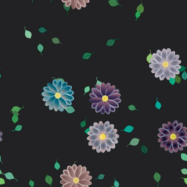 Farbigen Floralen Hintergrund Blumen Vektor Illustration — Stockvektor