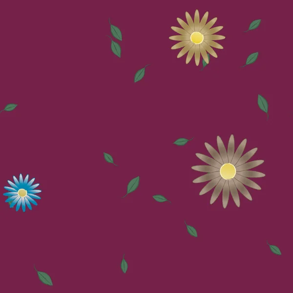 Fond Floral Coloré Avec Des Fleurs Illustration Vectorielle — Image vectorielle