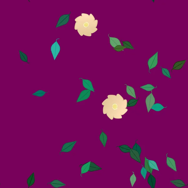 Farbigen Floralen Hintergrund Mit Blumen Vektorillustration — Stockvektor