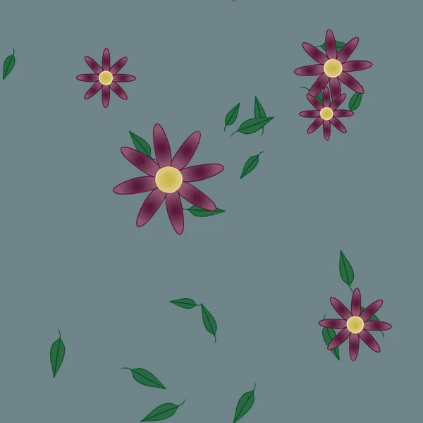 Farbigen Floralen Hintergrund Blumen Vektor Illustration — Stockvektor