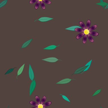 yaz çiçekleri arka plan, vektör illüstrasyonu