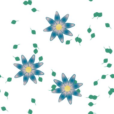 yaz çiçekleri arka plan, vektör illüstrasyonu