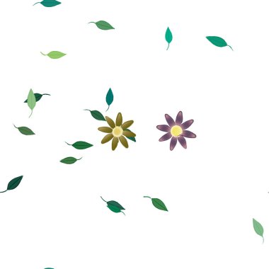 Çiçek yaprakları, çiçekler duvar kağıtları, vektör illüstrasyonları..
