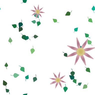 yaz çiçekleri arka plan, vektör illüstrasyonu