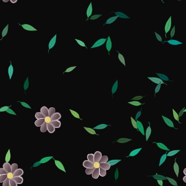 Çiçek yaprakları, çiçekler duvar kağıtları, vektör illüstrasyonları..